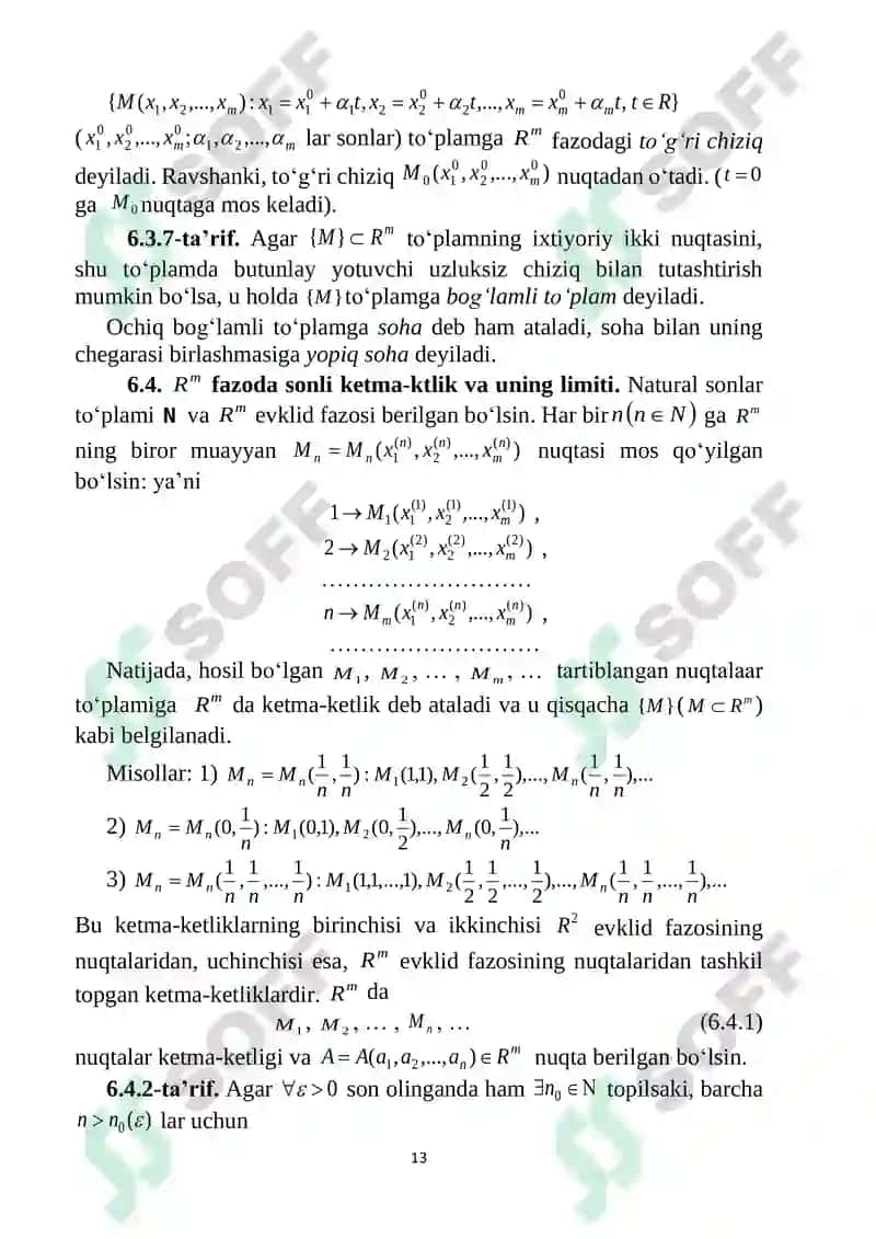 KO'P O'ZGARUVCHILI FUNKSIYA. KO'P O'ZGARUVCHILI FUNKSIVANING LIMITI VA UZLIKSIZLIGI 4