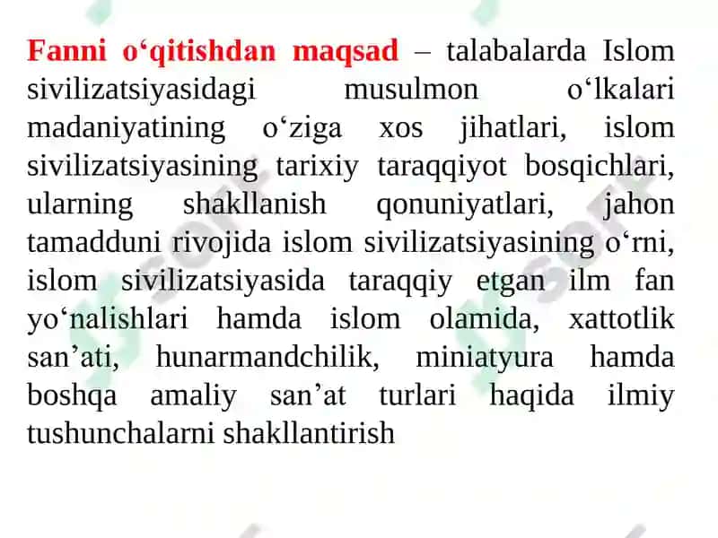 Islom sivilizatsiyasi tarixi 4