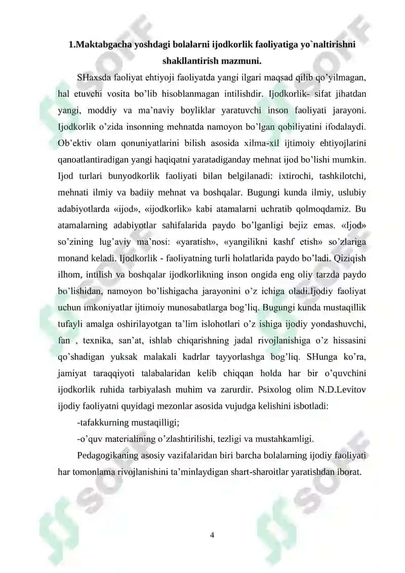 Maktabgacha ta'limda bolalarning ijodiy faoliyatini tashkil qilish 4