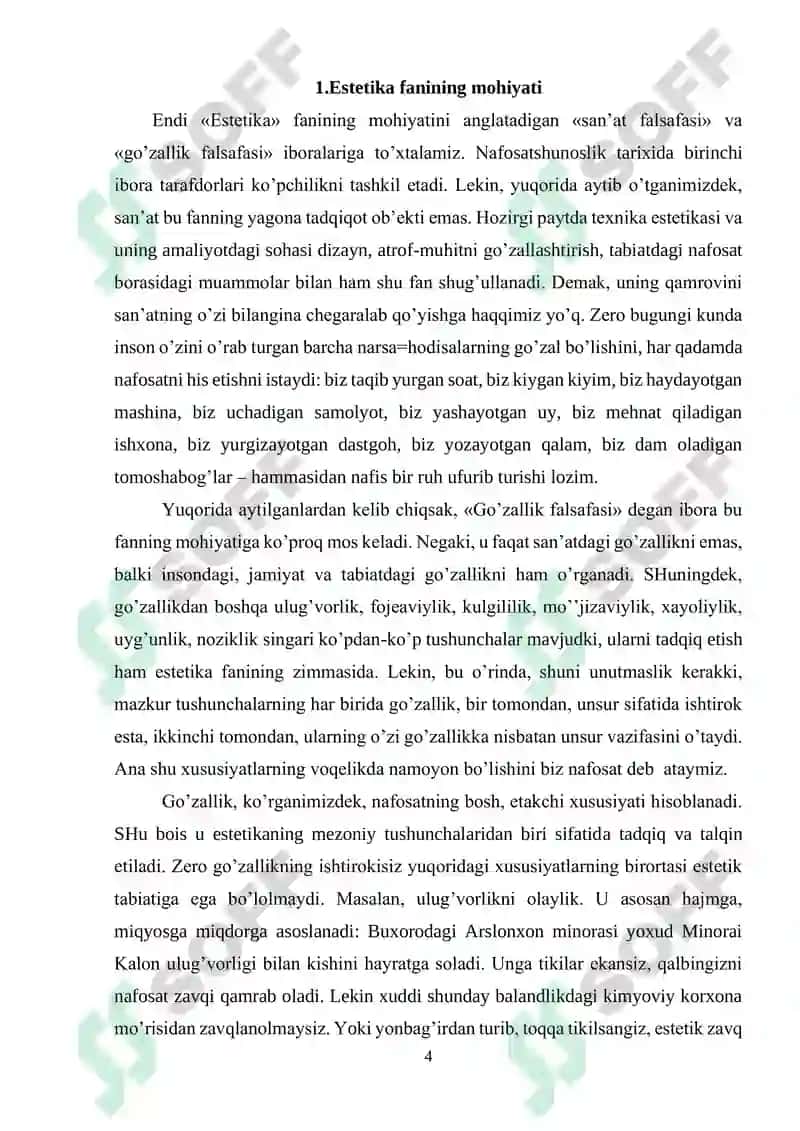 Estetika fanining maqsad va vazifalari 4