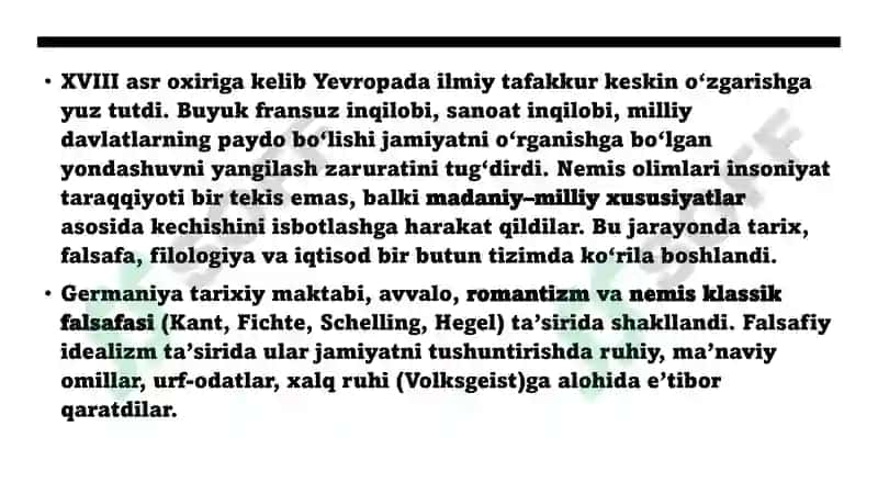 Germaniyadagi tarixiy maktab g’oyalari 4
