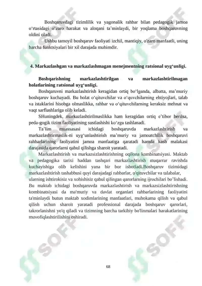 Ta‘lim muassasasi menejmentining umumiy tamoyillari 4