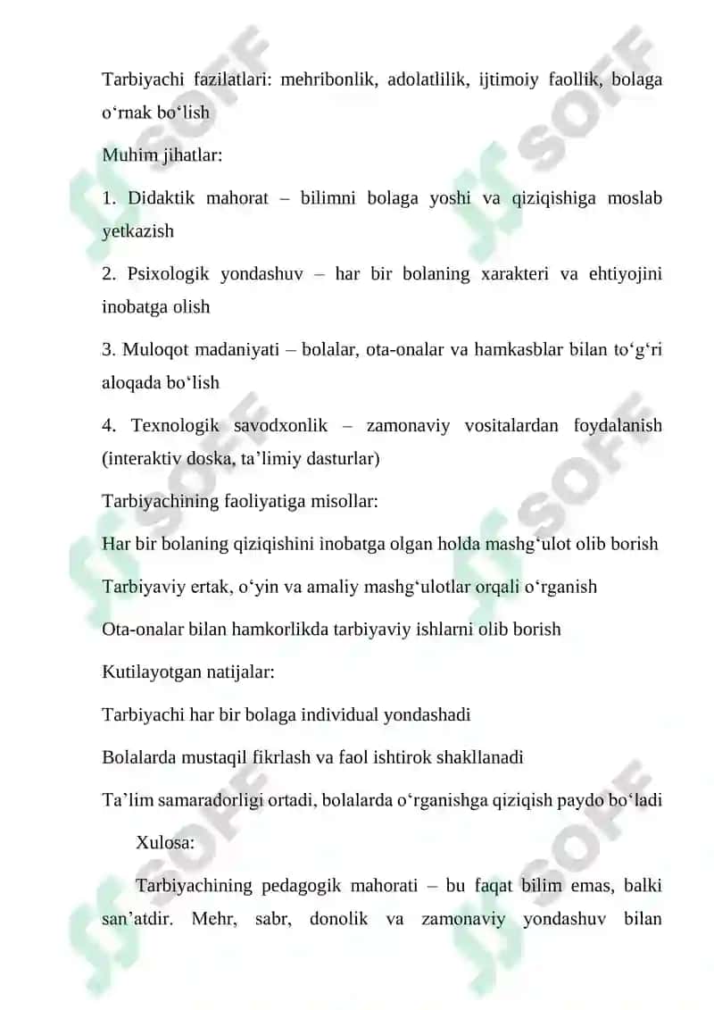 Elementar Pedagogika fakulteti “Maktabgacha ta’lim va tabiiy fanlar” 4