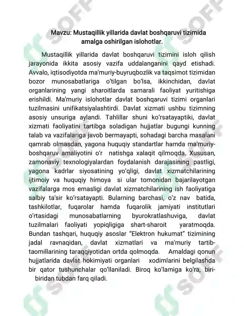 XX asrning 80-yillari soʻngida Oʻzbekistonda siyosiy, iqtisodiy va ijtimoiy muammolar 4