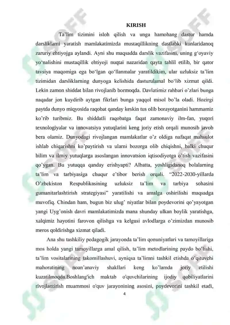 Matematika o’qitish metodikasi 4