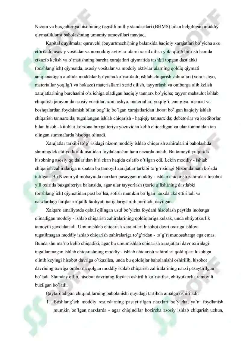 Baholash va kalkulyatsiya 4