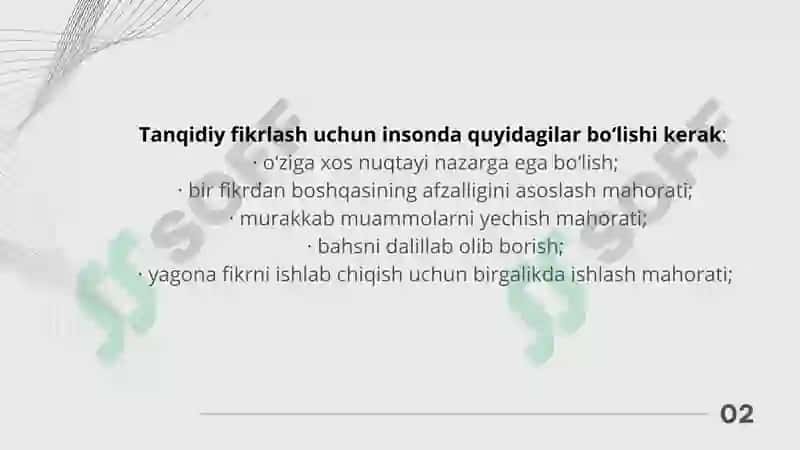 Huquqshunos faoliyatida tanqidiy fikrlashni ahamiyati 4