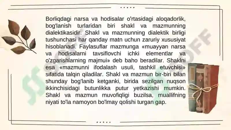 Badiiy matnlar ustida ishlash 4