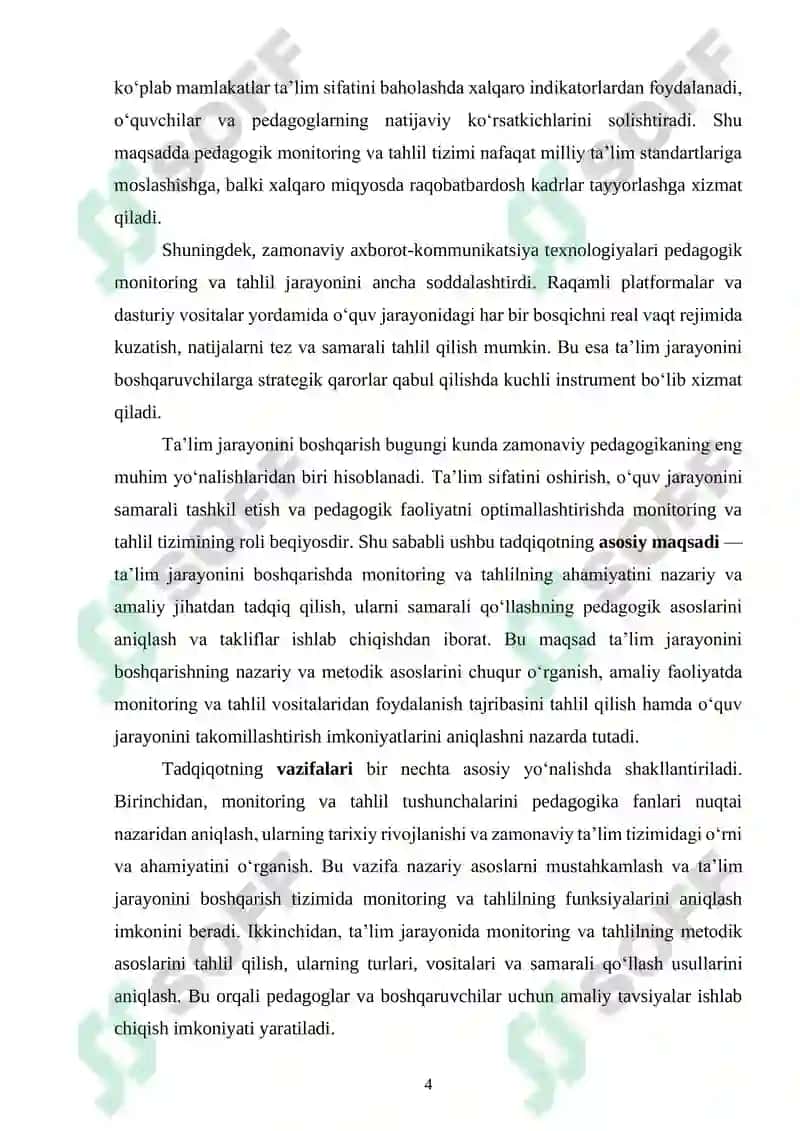 Ta'lim jarayonini boshqarishda monitoring va tahlilning ahamiyati 4