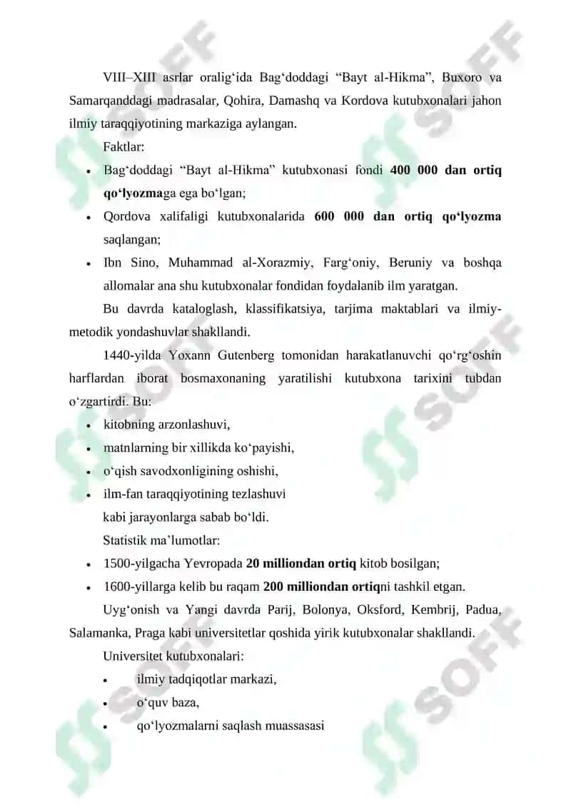 KUTUBXONA INSTITUTINING TARIXIY EVOLYUTSIYASI VA UNING INTELLEKTUAL KAPITAL SHAKLLANISHIDAGI ROLI 4