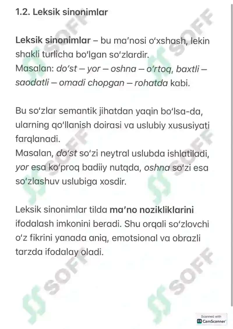 Sinonimiya Hodisasi 4