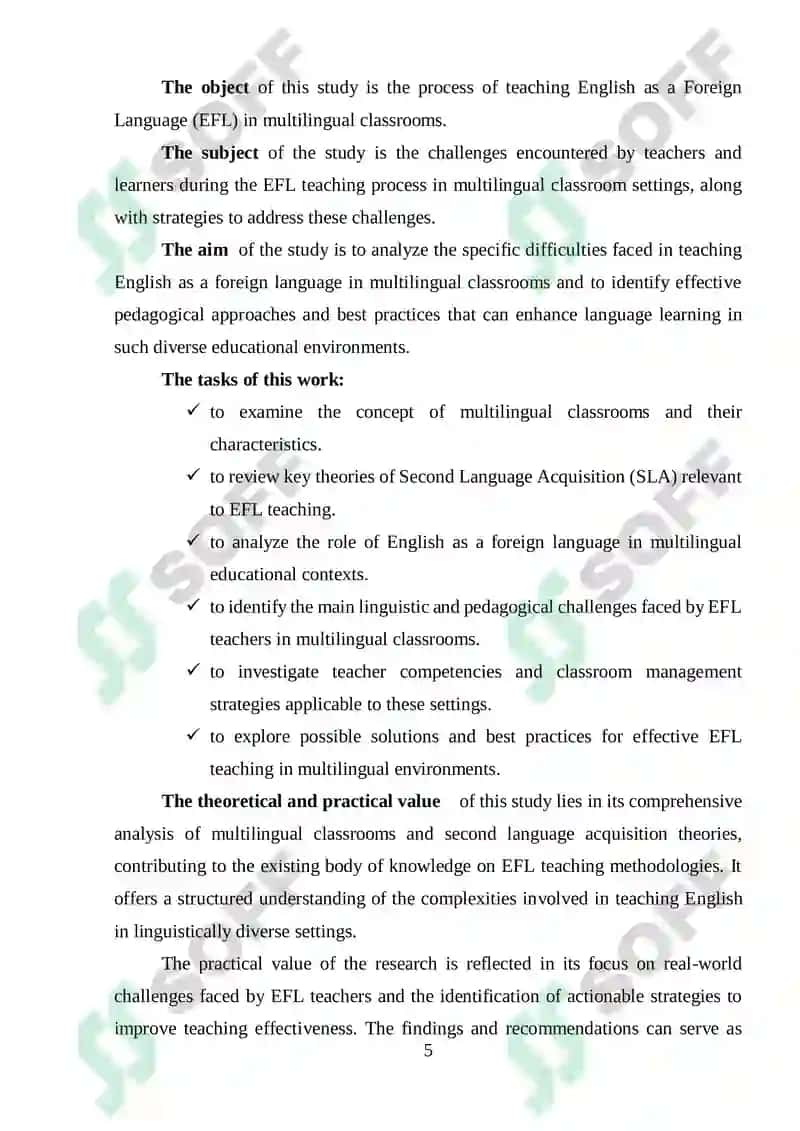English as a Foreign Language (EFL) Instruction 4
