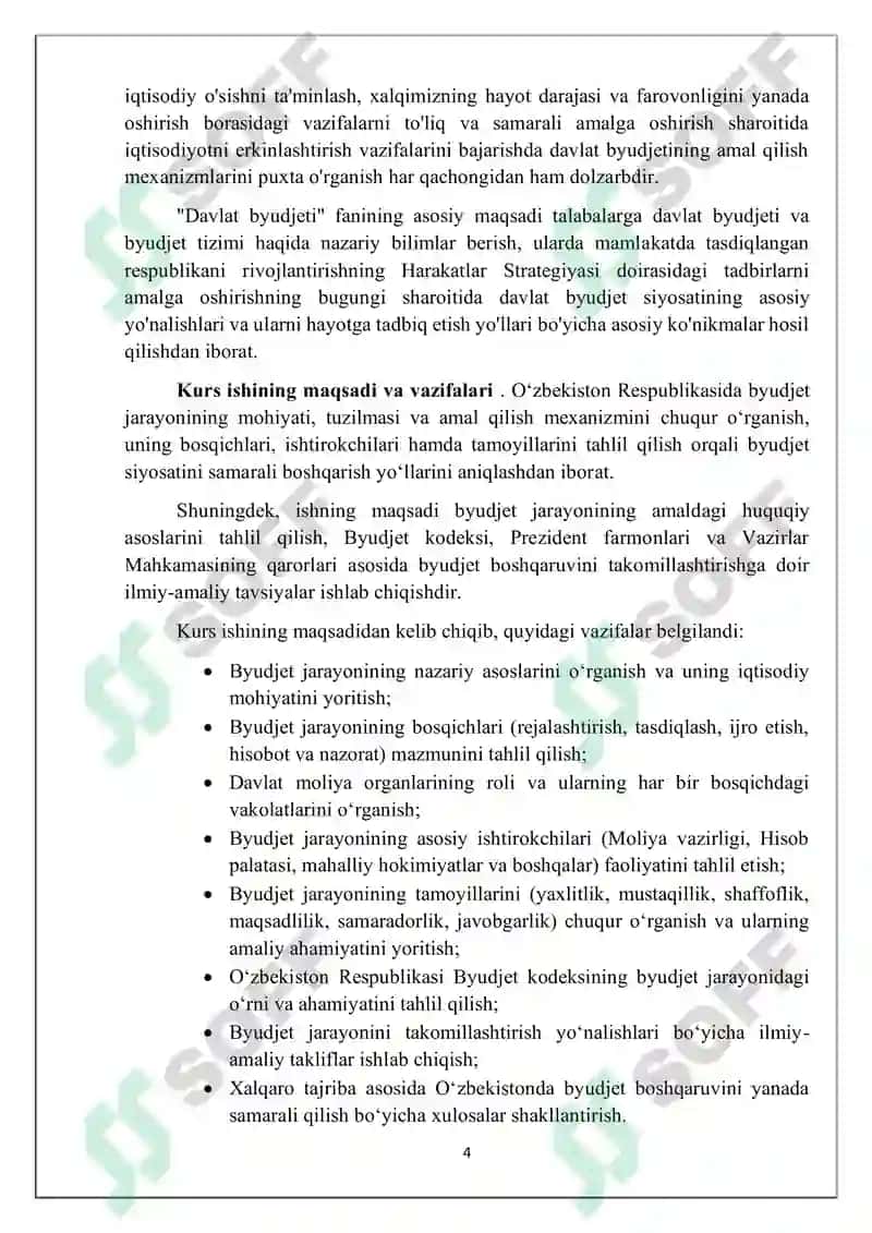 Byudjet jarayoni: bosqichlari,vazifalari,ishtirokchilari va prinsiplari 4