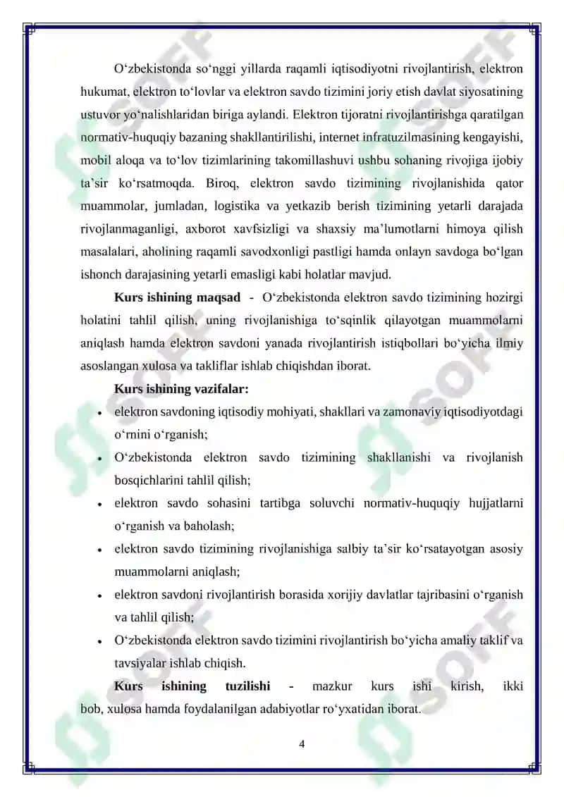O‘zbekistonda elektron savdo tizimini rivojlantirish muammolari va istiqbollari 4