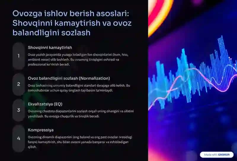 Ovoz va video lavhalarga ishlov berish 4