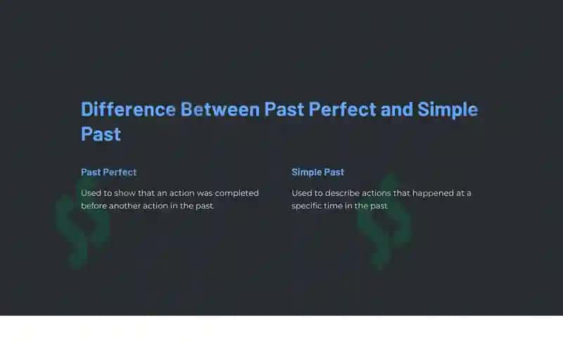 Past Perfect Tense 4