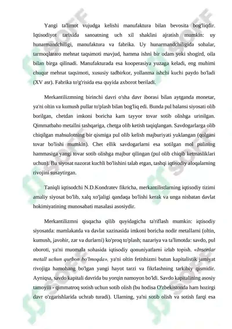 Merkantilizm g'oyasi vujudga kelishining ijtimoiy-iqtisodiy sharoitlari 4
