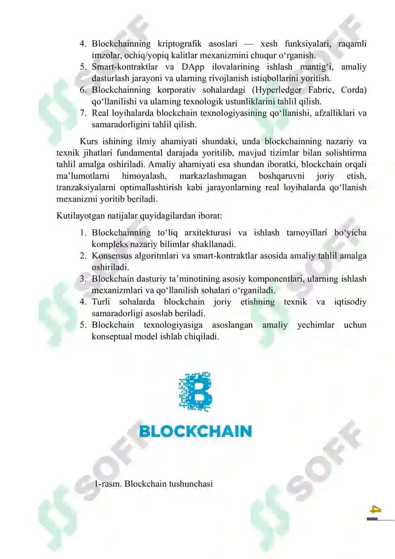 Blockchain texnologiyasi va uning dasturiy ta'minoti 4