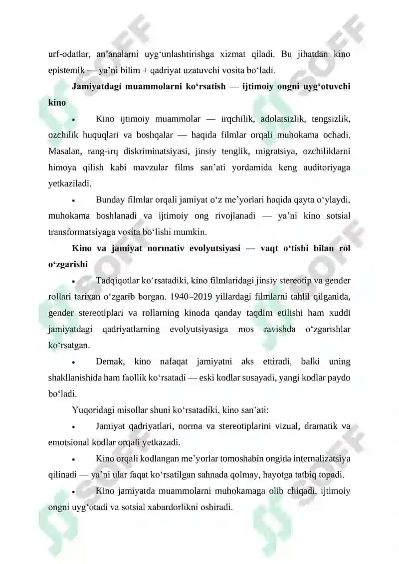 KINO SAN’ATINING SOTSIOMADANIY KODLARNI SHAKLLANTIRISHDAGI EPISTEMIK FUNKSIYASI 4