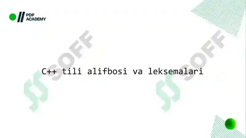 C++ DA MA’LUMOT TURLARI, o‘ZGARUVCHILAR VA LITERALLAR BILAN ISHLASH 4