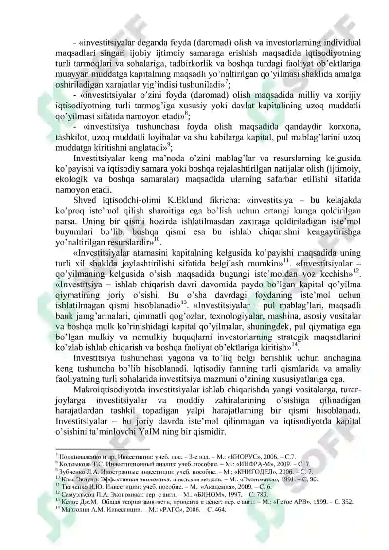 Investitsiyalarning iqtisodiy mazmuni va mohiyati 4