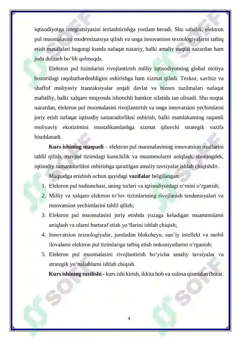 Elektron pul muomalasining innovatsion usullarini joriy etish masalalari 4