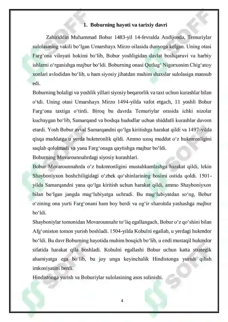 Zahiriddin Muhammad Bobur 4