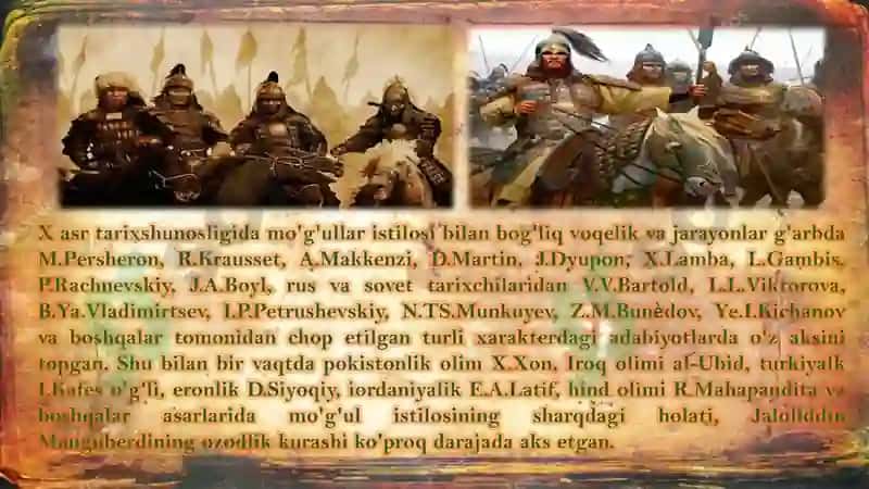 MOVAROUNNAHR VA XUROSONNING MO`G`ULLAR TOMONIDAN BOSIB OLINISHI 4