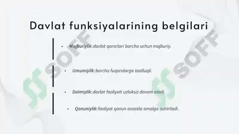 Davlatning Funksiyalari 4