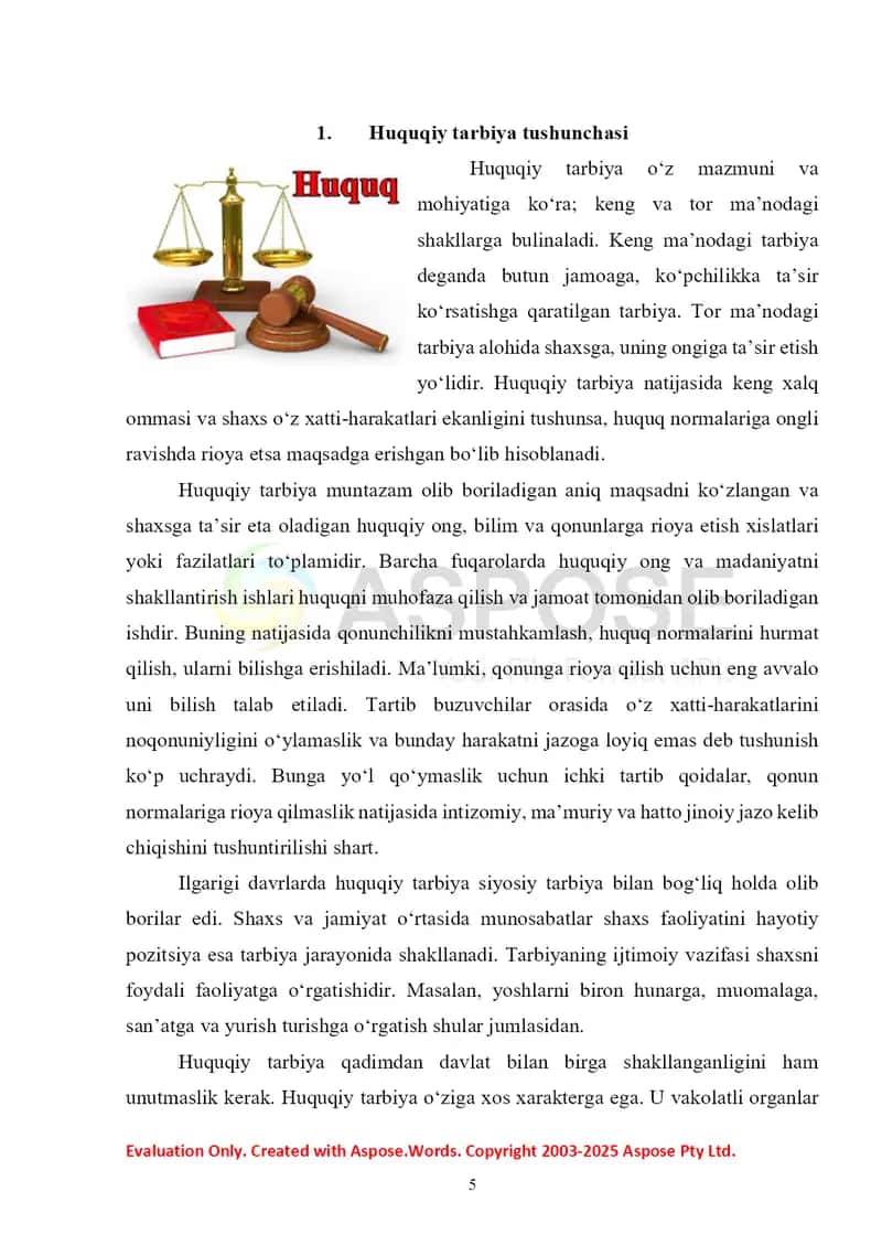 Huquqiy tarbiyaning asosiy yo‘nalishlari 4