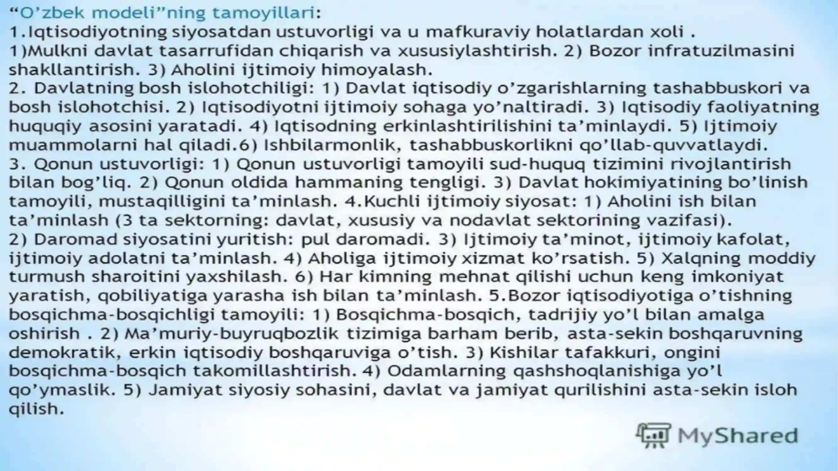 O'zbekistonning O‘ziga xos taraqqiyot modeli 4