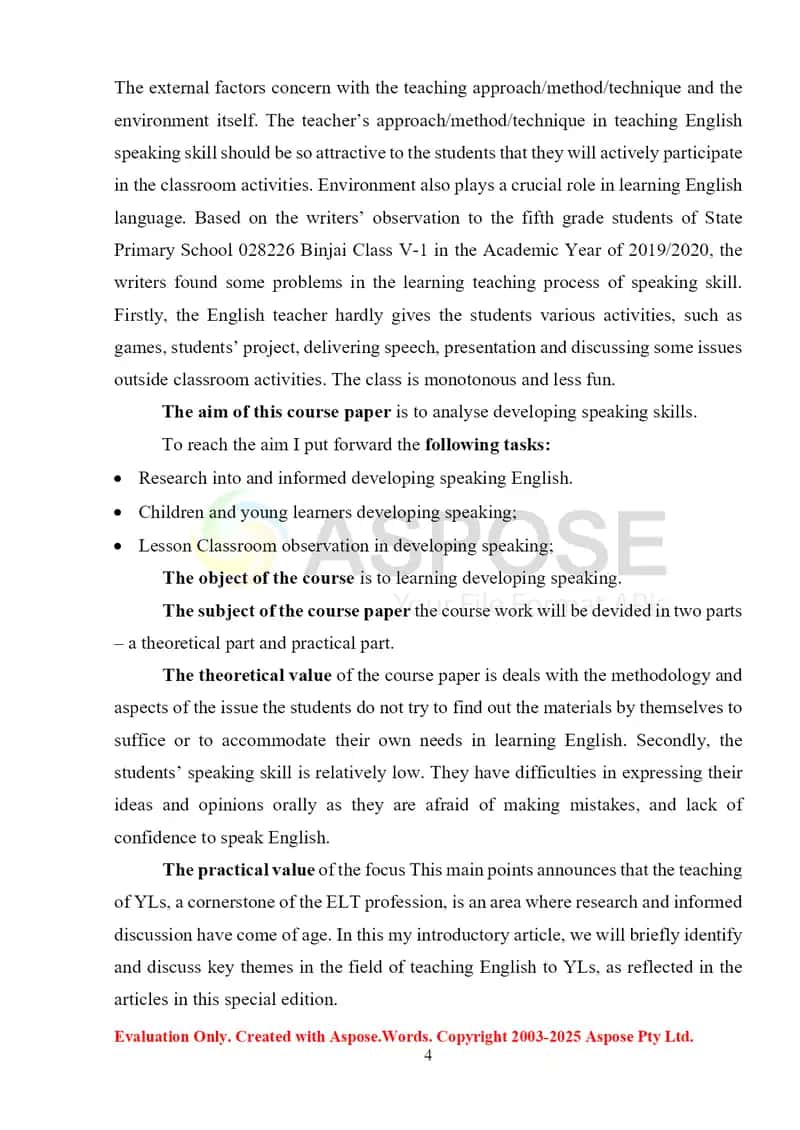 Developing Speaking Skills 4