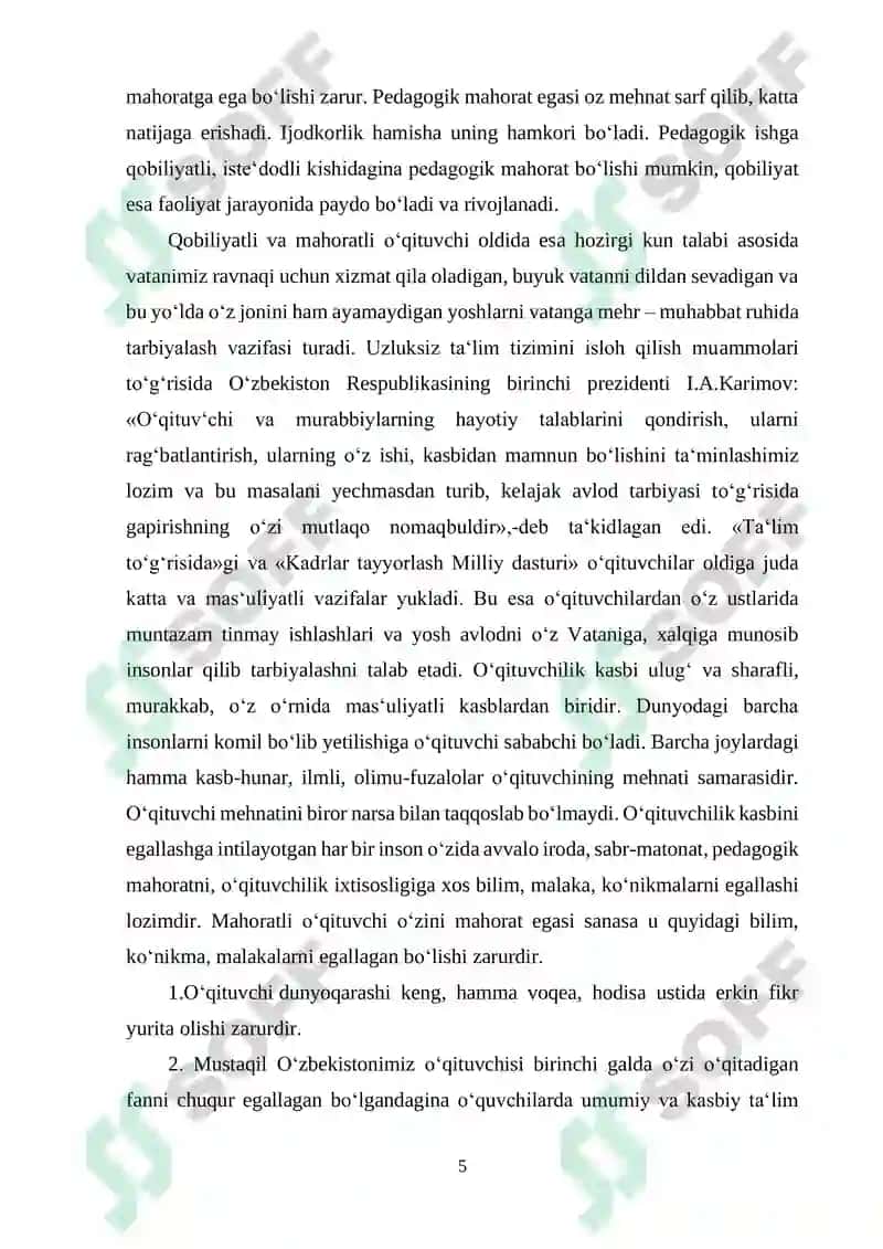 "Sinf majlislarining oʻtkazish metodikasi pedagogik ta‘siri" 5