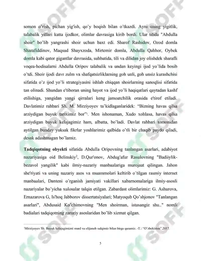 Abdulla Oripov Ijodining Jahon She'riyati Kontekstidagi Tadqiqi 5