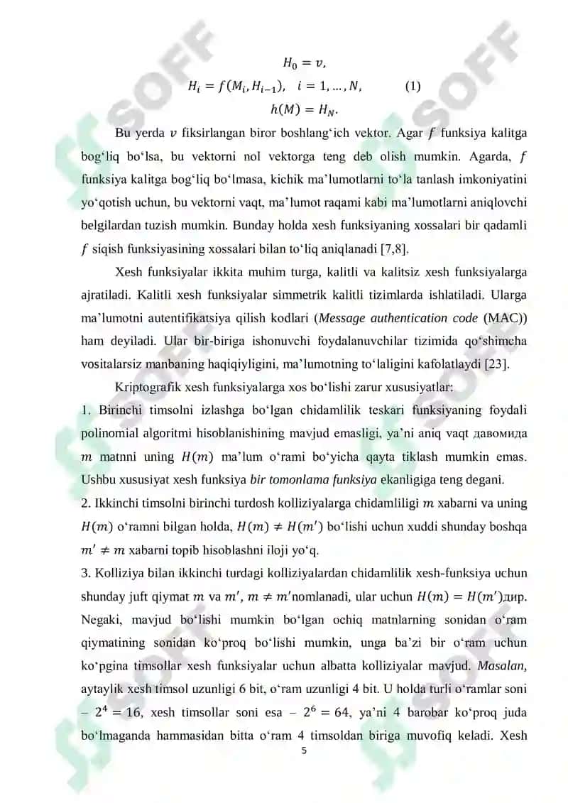 SHA-1 xesh funksiyasi tadqiqi 5