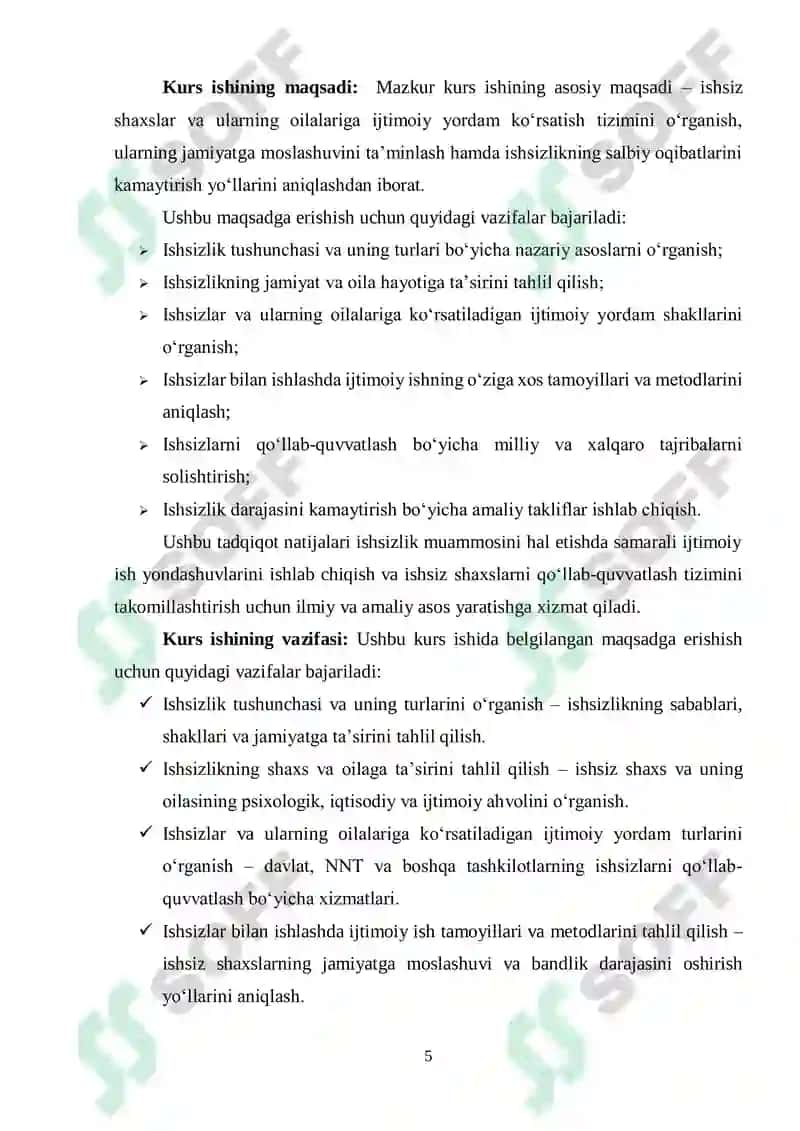 Ishsizlar va ular oilalar bilan ijtimoiy ishning alohida jihatlari 5