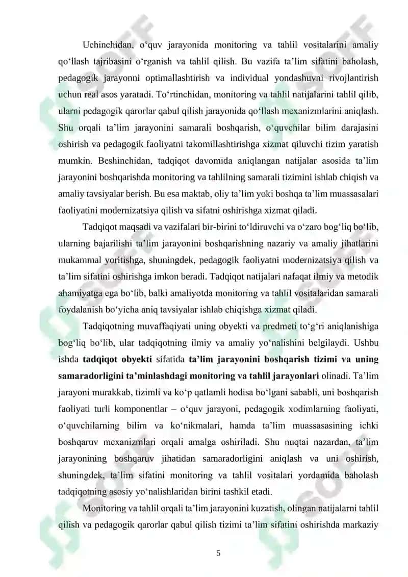 Ta'lim jarayonini boshqarishda monitoring va tahlilning ahamiyati 5