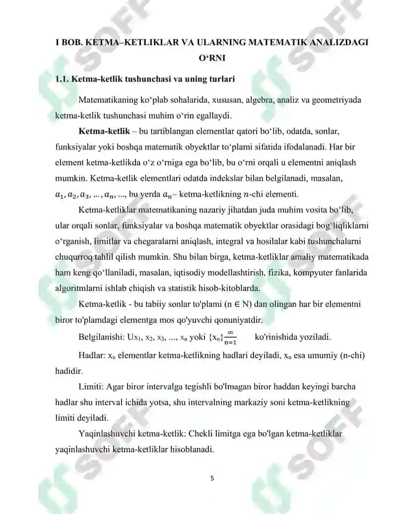 Ketma-ketliklarni geometrik kattaliklarni hisoblashga tatbiqi 5