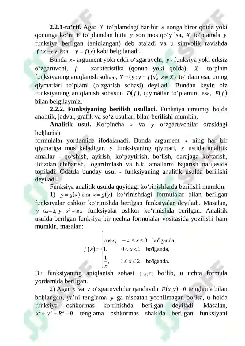 SONLI KETMA-KETLIK TUSHUNCHASI. KETMAKETLIKNING LIMITI. FUNKSIYA TUSHUNCHASI. FUNKSIYA LIMITI VA UNI HISOBLASH 5