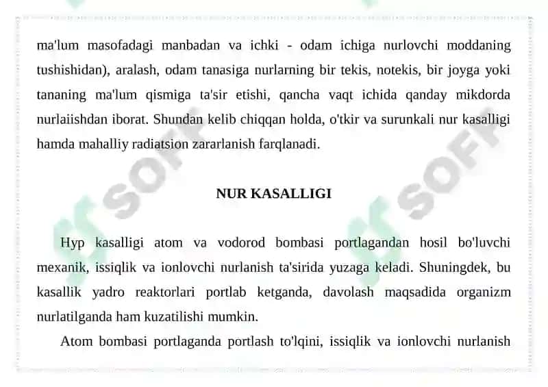 KOMBINIRLANGAN RADIATSION ZARARLANISH 5