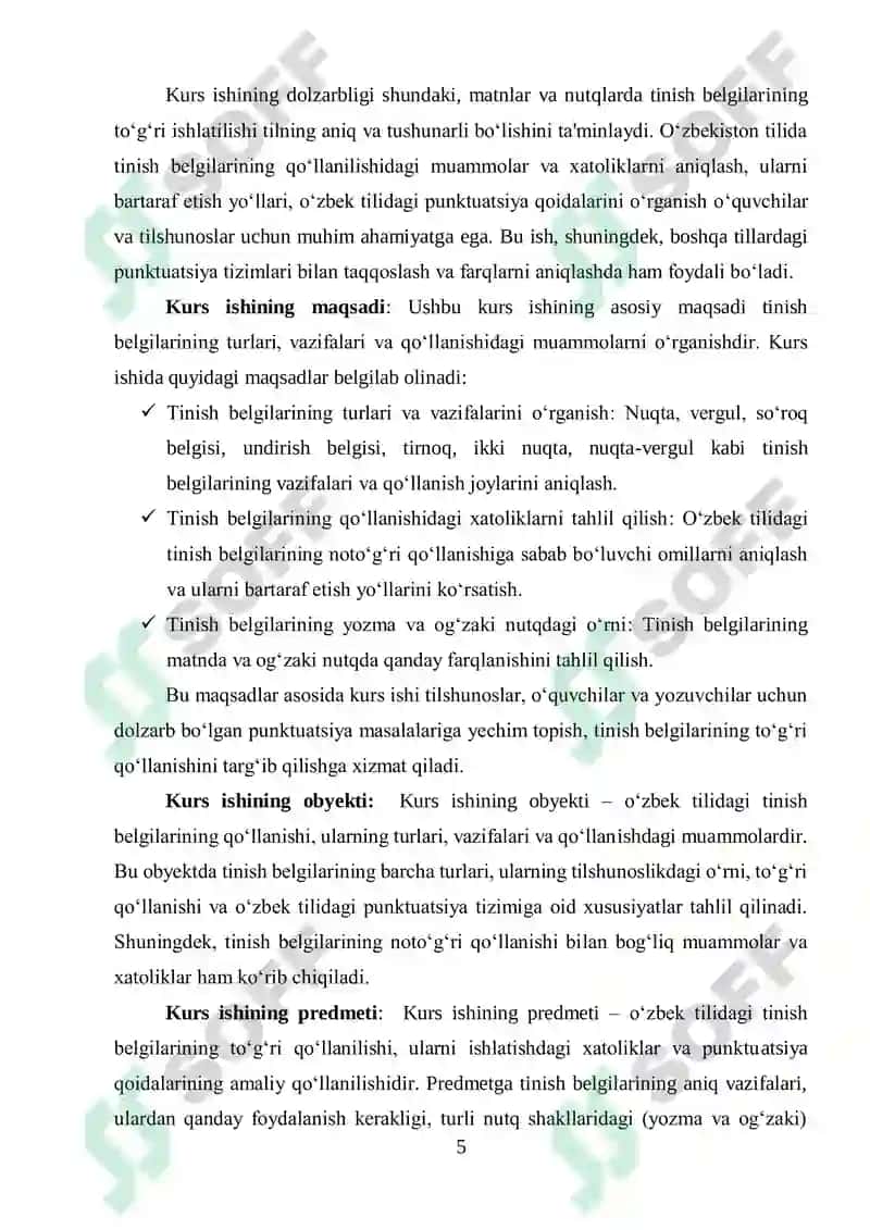 Tinish belgilari va ularning vazifalari 5