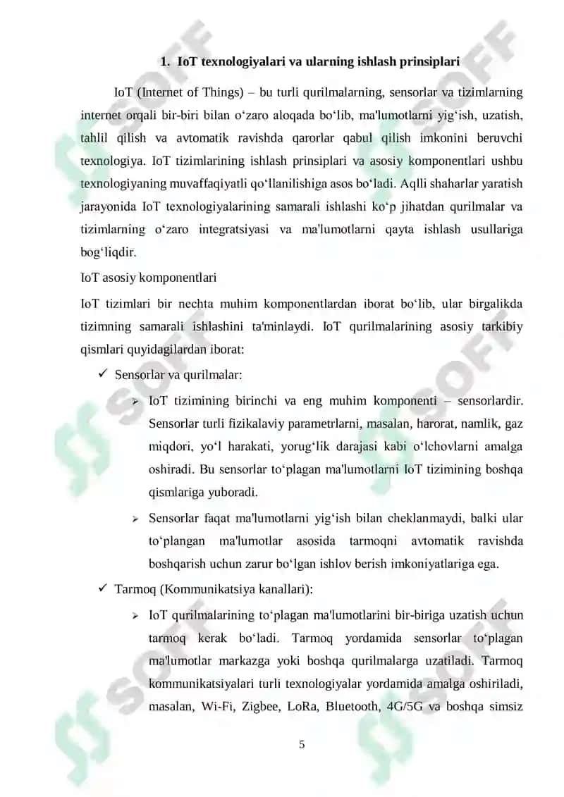 IoT qurilmalari yordamida shaharni aqlli qilish (Smart City) 5