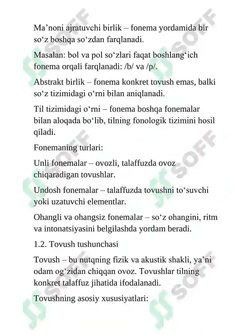 O‘zbek tilshunosligida fonema va tovush munosabati 5