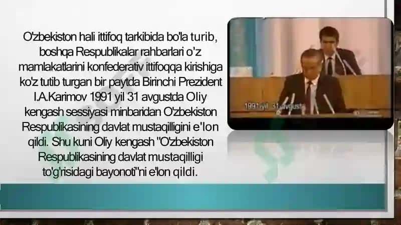 O‘zbekistonning eng yangi tarixi fanidan taqdimoti 5