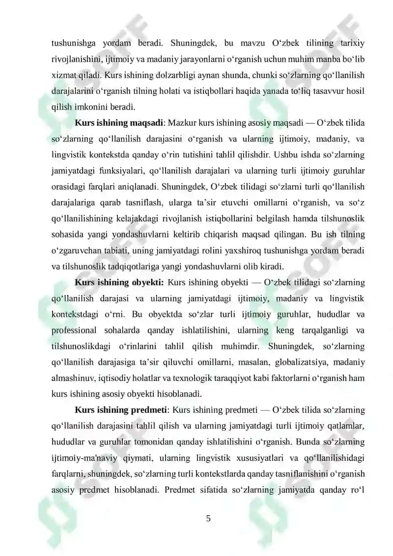 Oʻzbek tilida soʻzlarning qoʻllanilish darajasiga koʻra turlari 5
