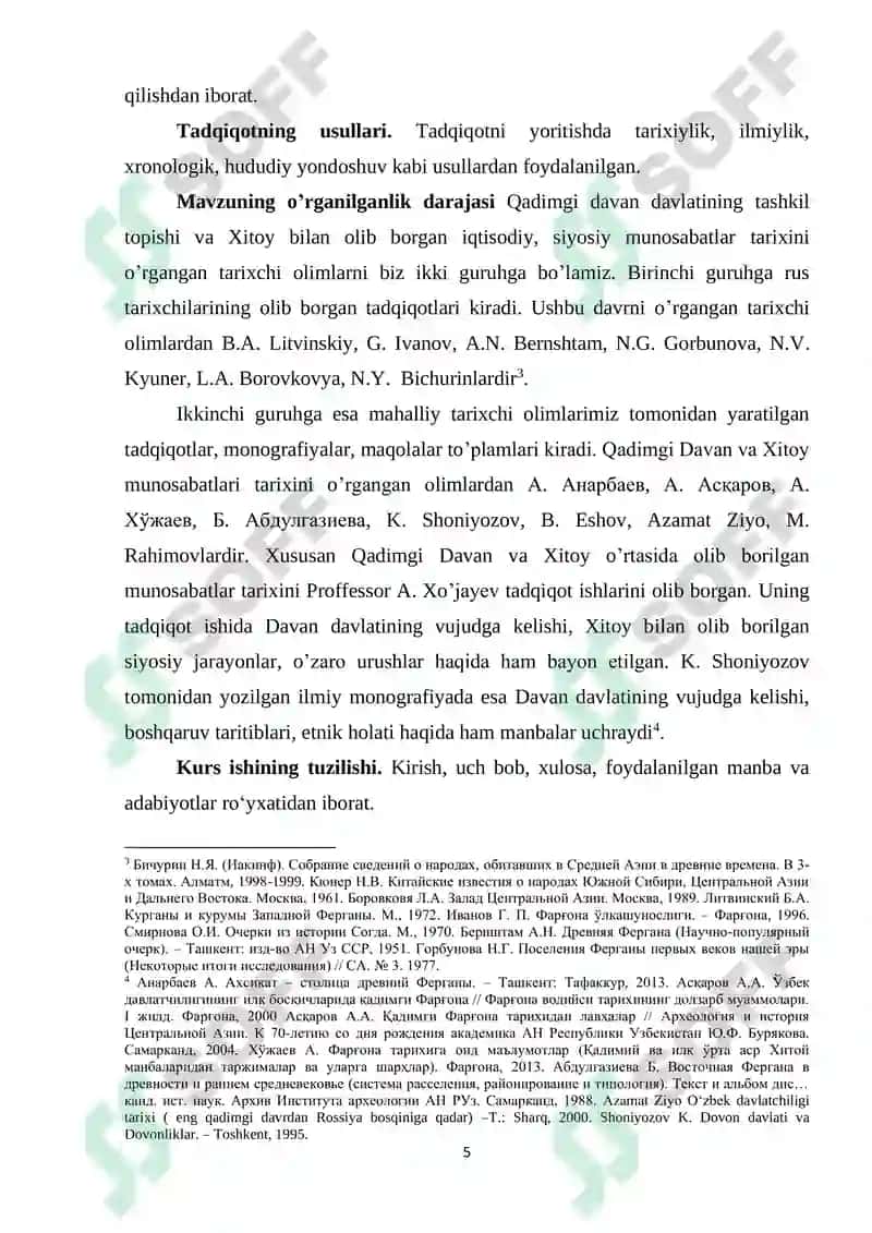 Qadimgi davlatlarning Xitoy bilan munosabatlari. Davan davlati 5
