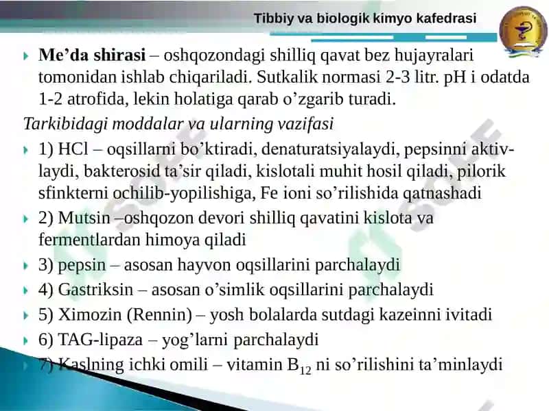 So’lak, OIT, MOB va jigarning sekretor mаhsulоtlаri va ulardagi metabolitik va bоshqаruv jarayonlari 5