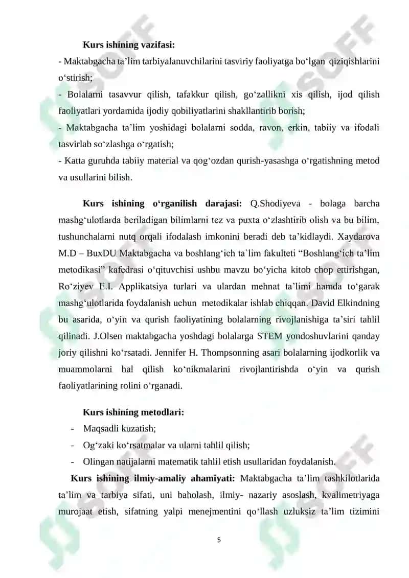 KATTA VA TAYYORLOV GURUHLARDA QURISH KONSTRUKSIYALASH ISHLARI. 5
