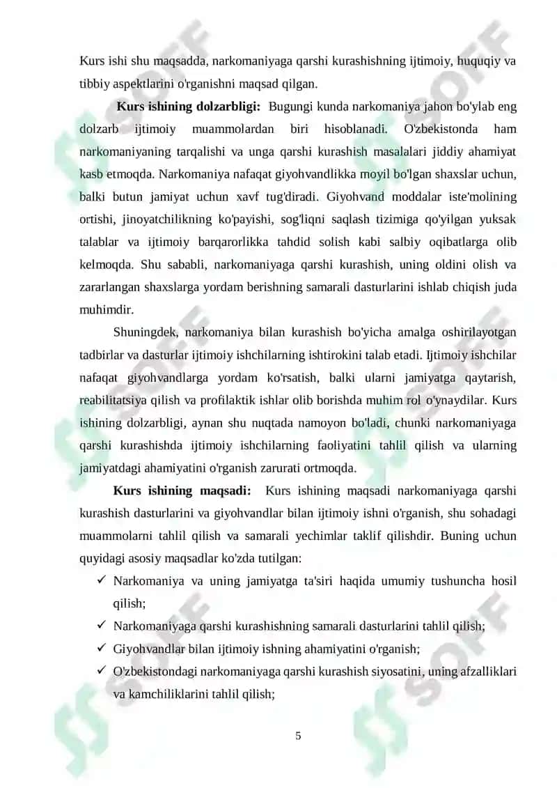 Narkomaniyaga qarshi dasturlar va giyohvandlar bilan ijtimoiy ish 5