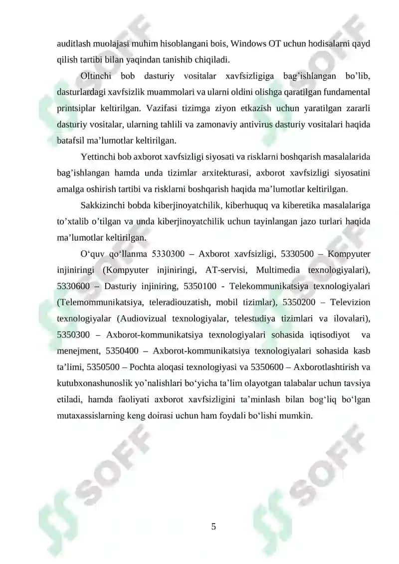 Kiberxavfsizlik asoslari 5
